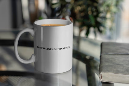 Discipline > Motivation Coffee Mug
